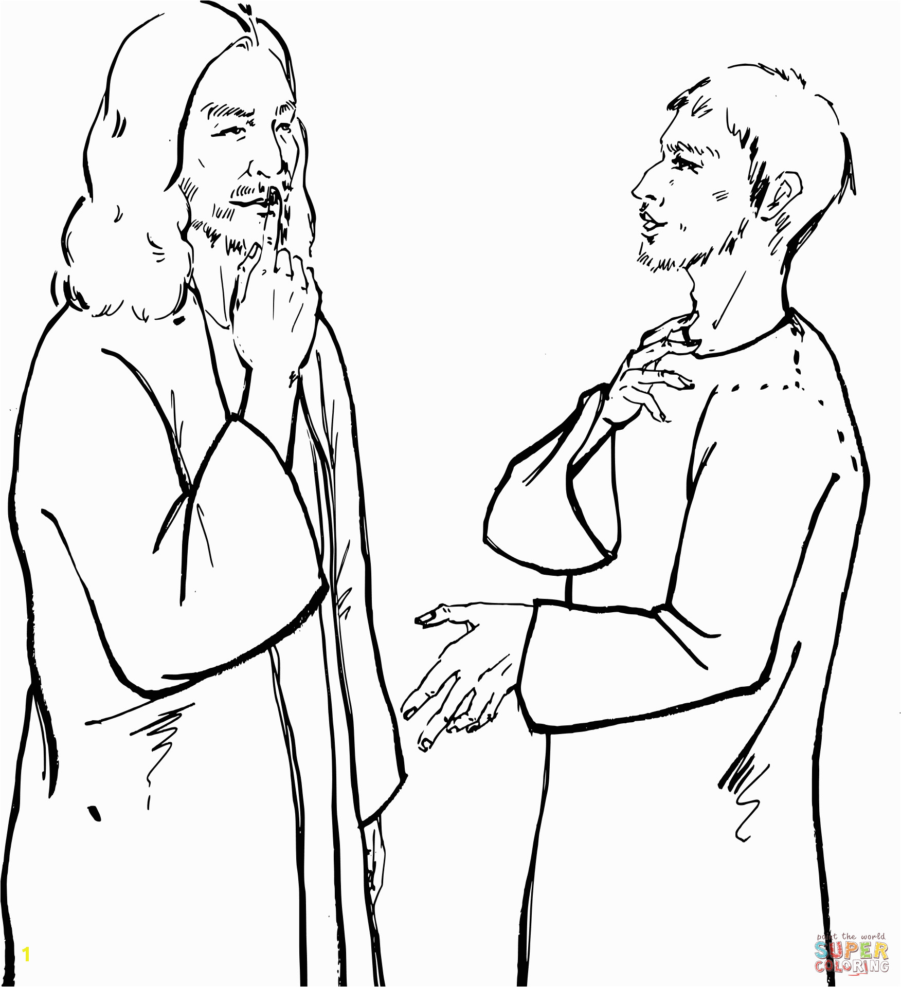 10 jesus heals deaf man coloring page