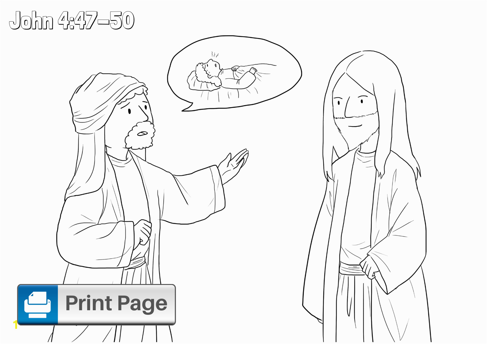 jesus heals coloring pages