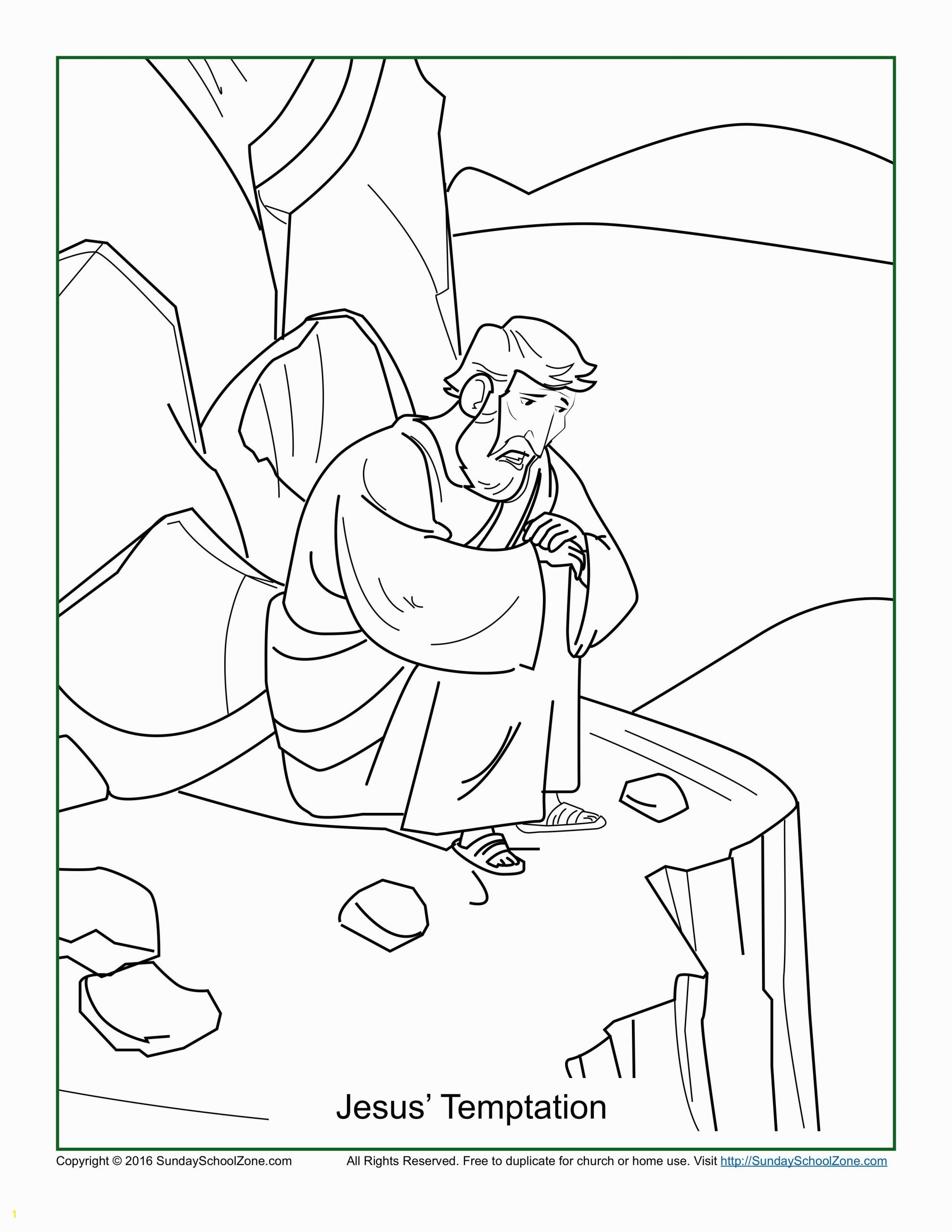 jesus is tempted coloring page