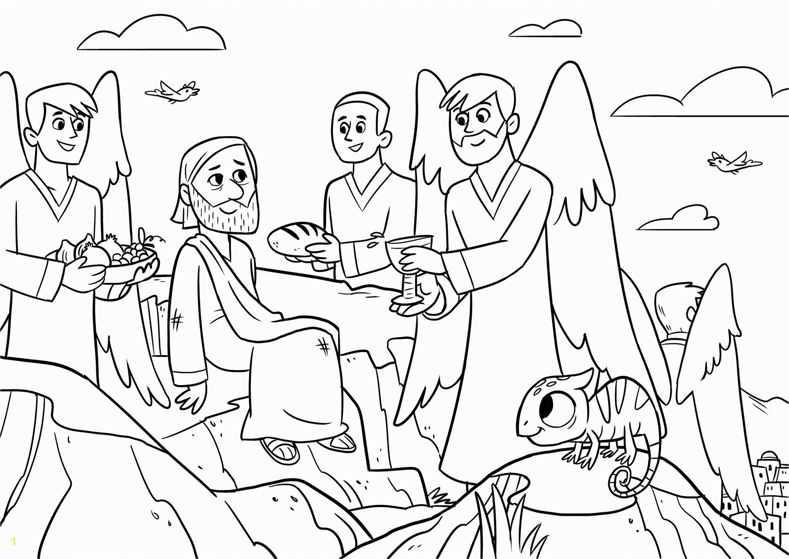 Jesus is Tempted In the Desert Coloring Page Jesus Temptation Coloring Page at Getcolorings