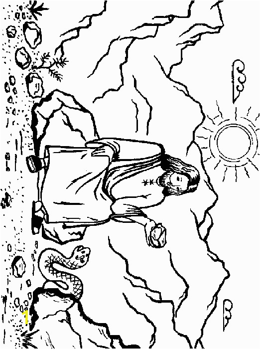 Jesus is Tempted In the Desert Coloring Page Jesus Tempted In the Desert Coloring Page Coloring Pages