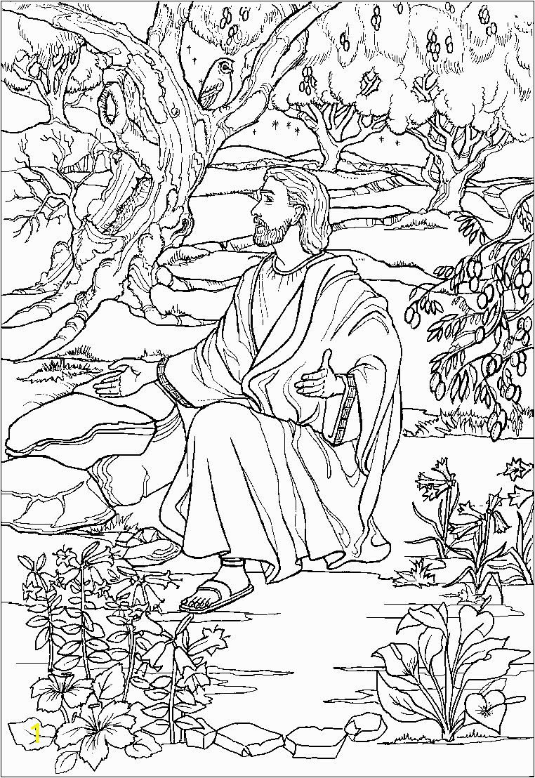 picture of jesus praying in garden of