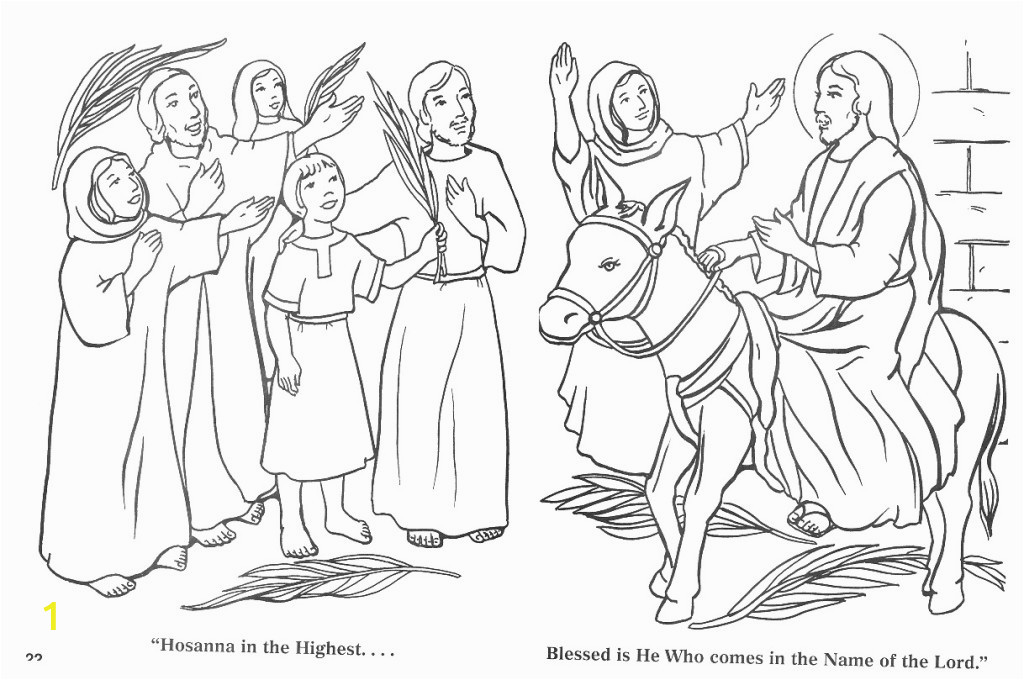 Jesus Riding On A Donkey Coloring Page Garden Mary Dedicated to Our Blessed Mother Palm