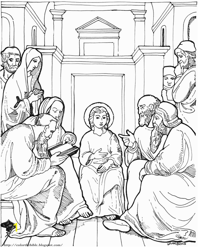 Jesus Teaching In the Synagogue Coloring Page Christ In the Temple as A Child