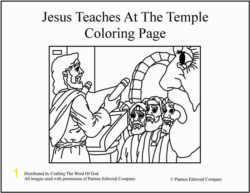 Jesus Teaching In the Synagogue Coloring Page Jesus Teaches at the Temple Coloring Page Crafting the