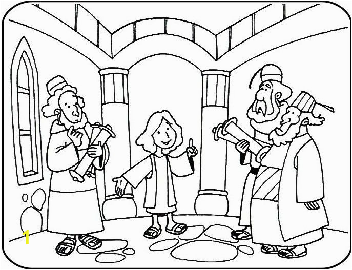 jesus teaching in the synagogue coloring page sketch templates