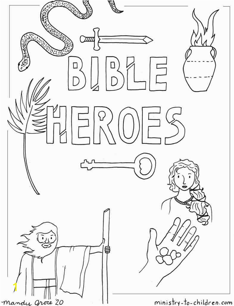 bible heroes coloring cover page