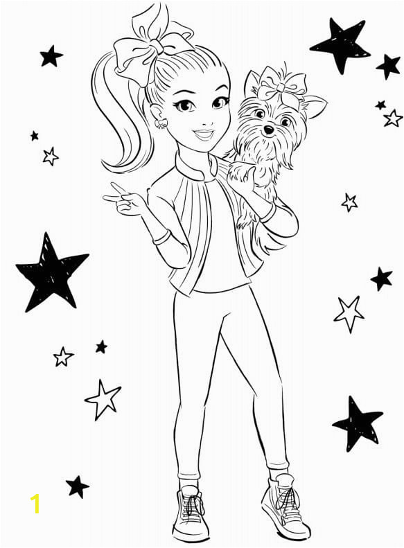 Jojo Siwa and Bowbow Coloring Pages | divyajanani.org