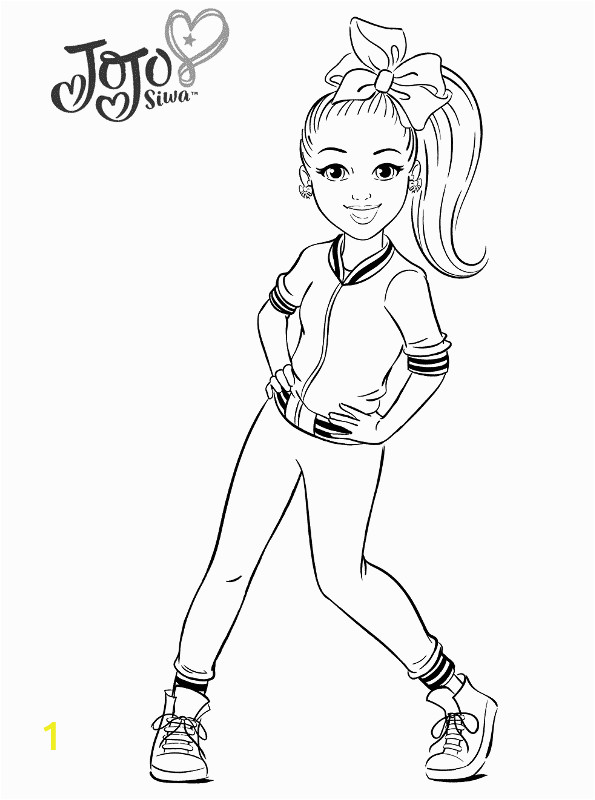 Jojo Siwa and Bowbow Coloring Pages Kids N Fun