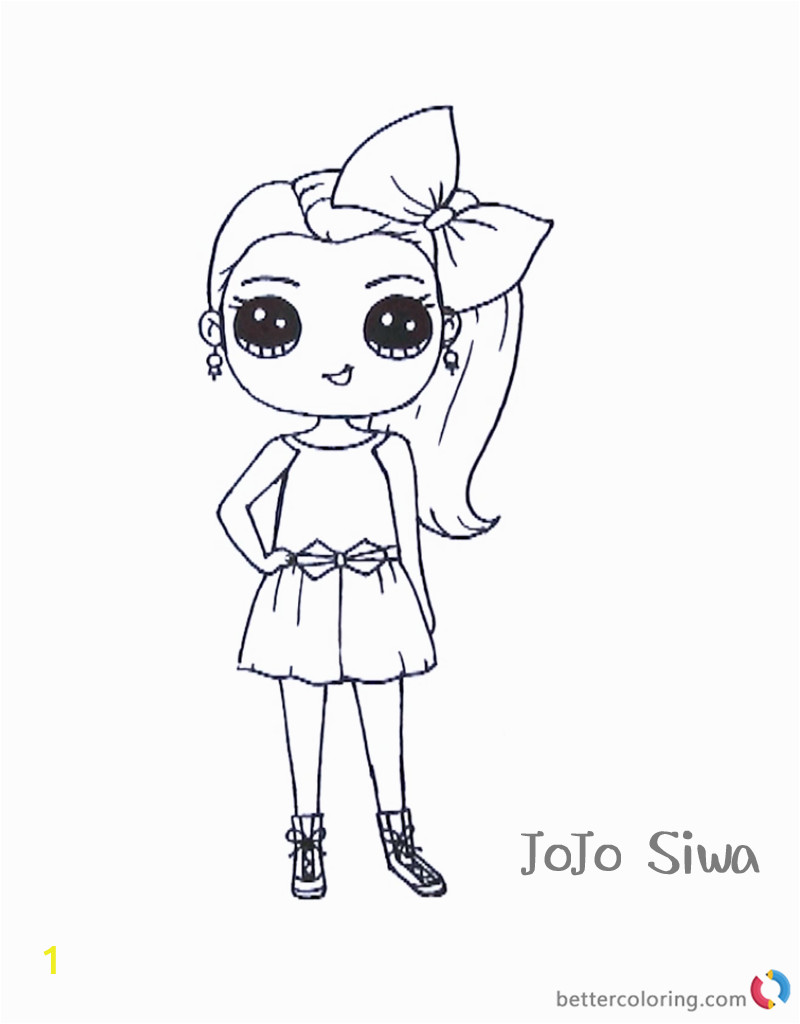 cute jojo siwa coloring pages