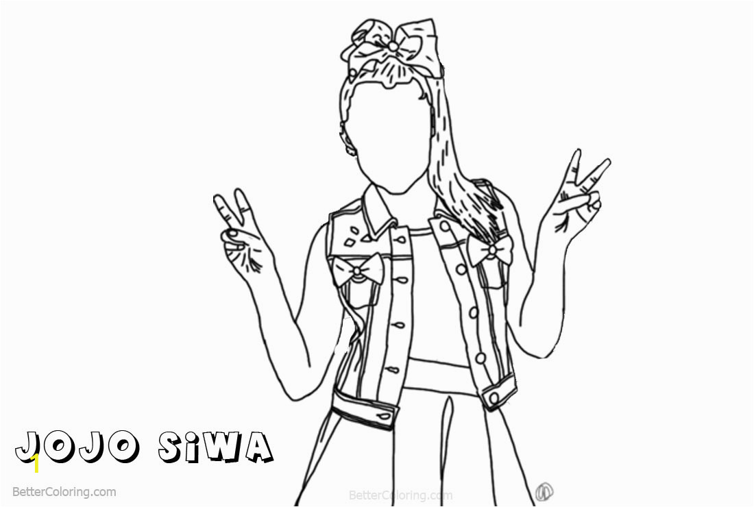jojo siwa coloring pages drawing by autumnarendelle