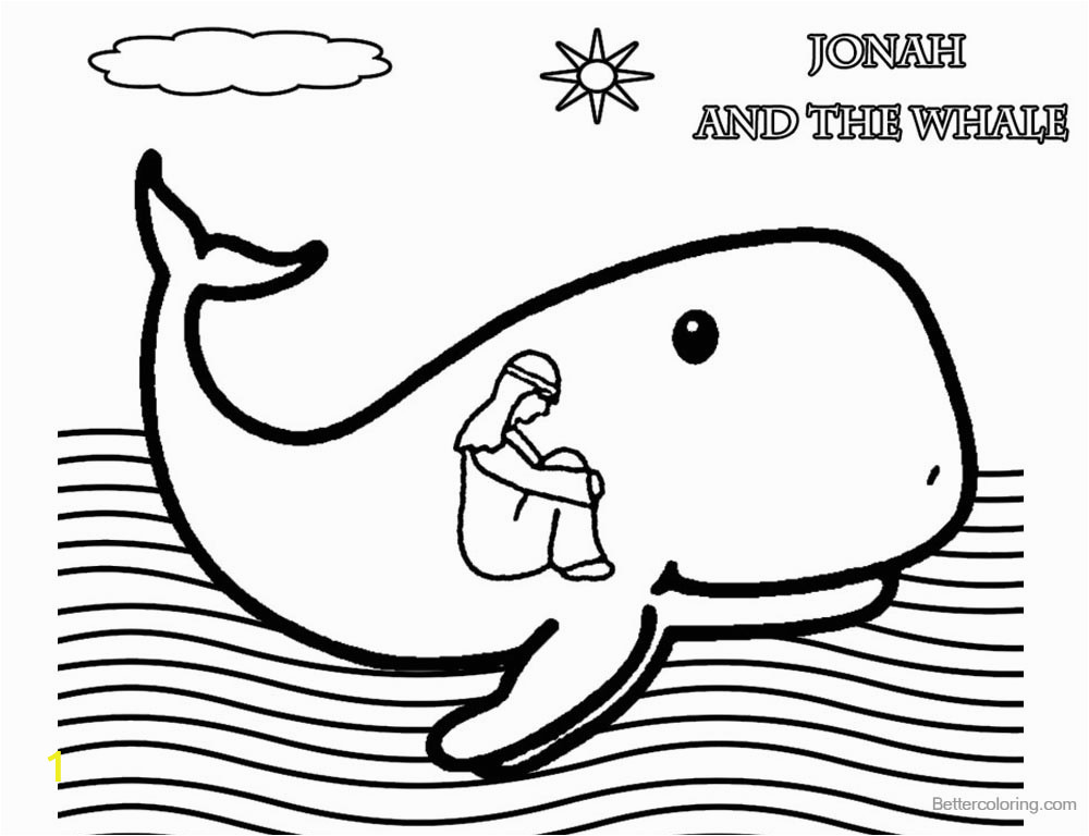 coloring pages of jonah and the whale