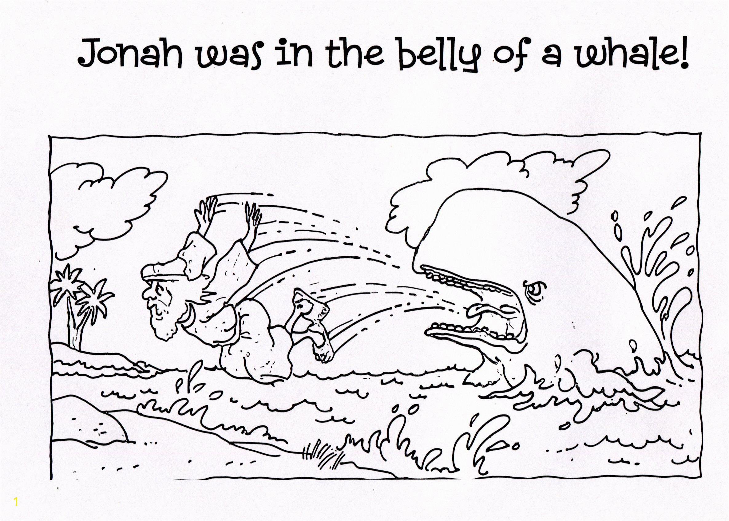 jonah and the whale coloring pages