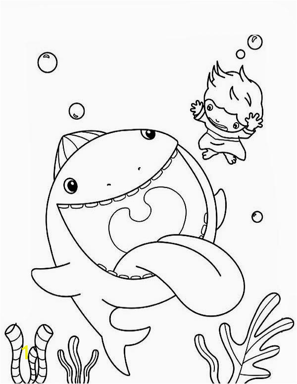 jonah swim away from whale in jonah and the whale coloring page