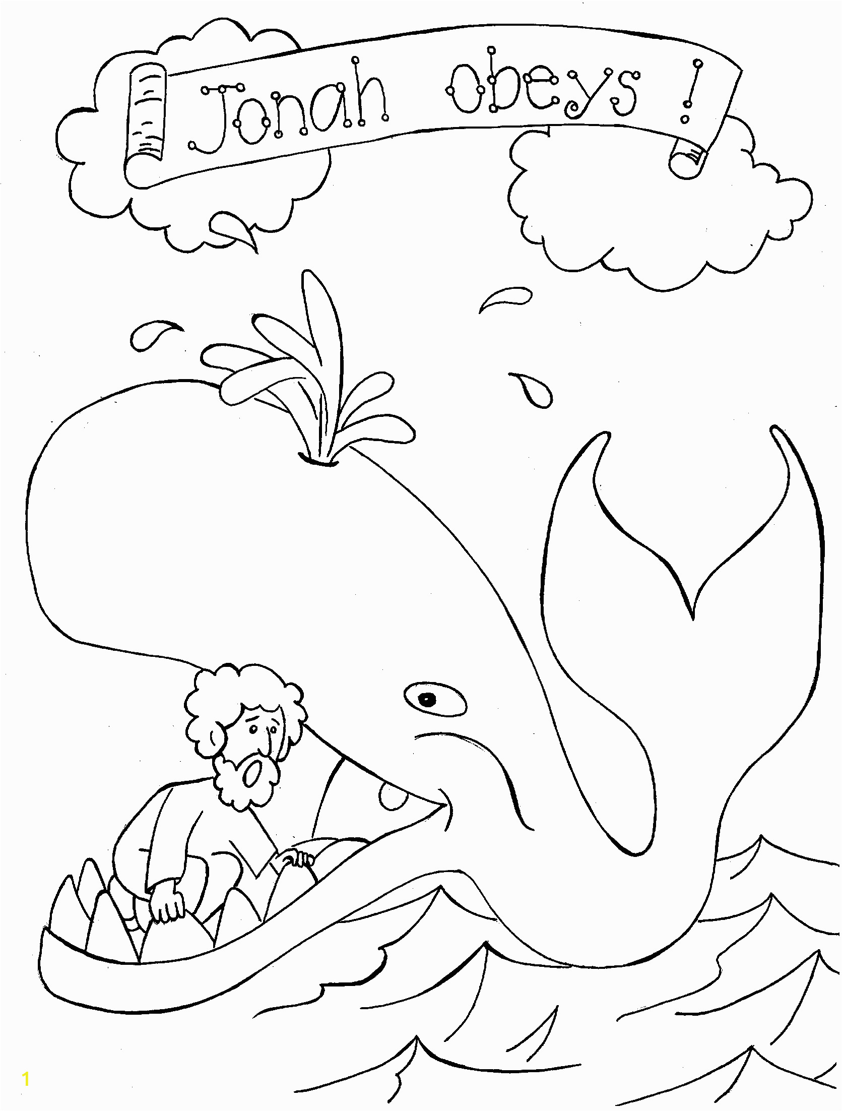 jonah and the whale coloring pages