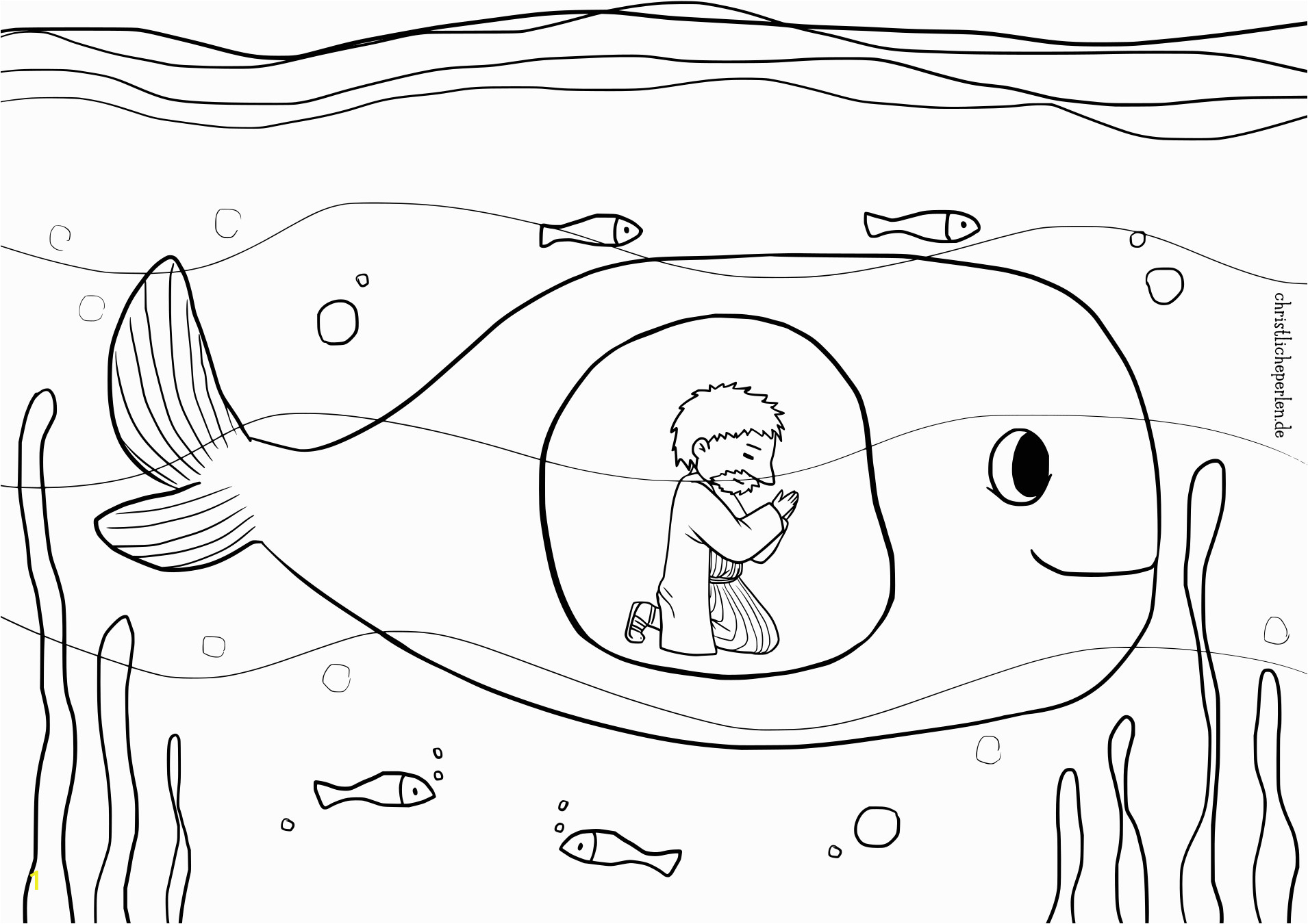 jonah and the whale coloring page