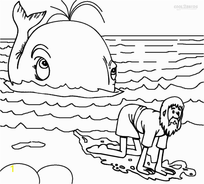 jonah and the whale coloring pages