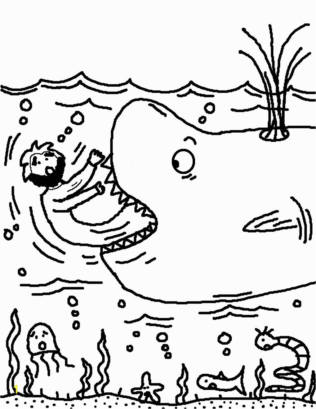 jonah and the whale coloring pages