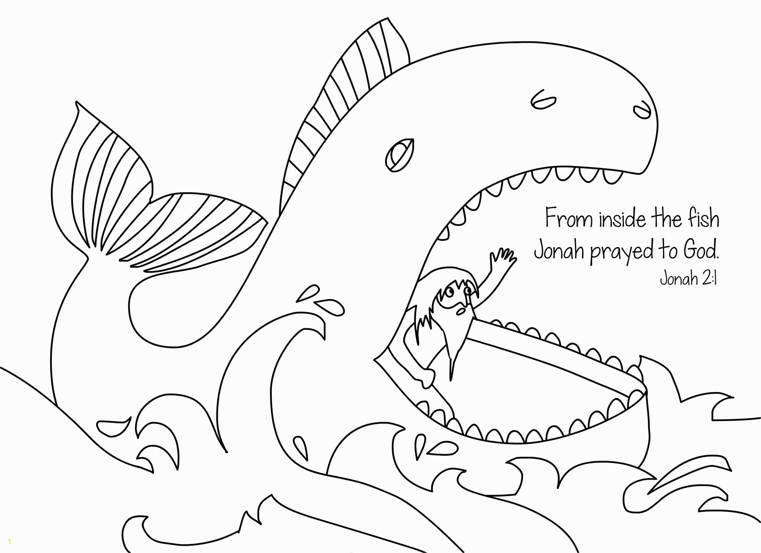 jonah and the whale coloring page