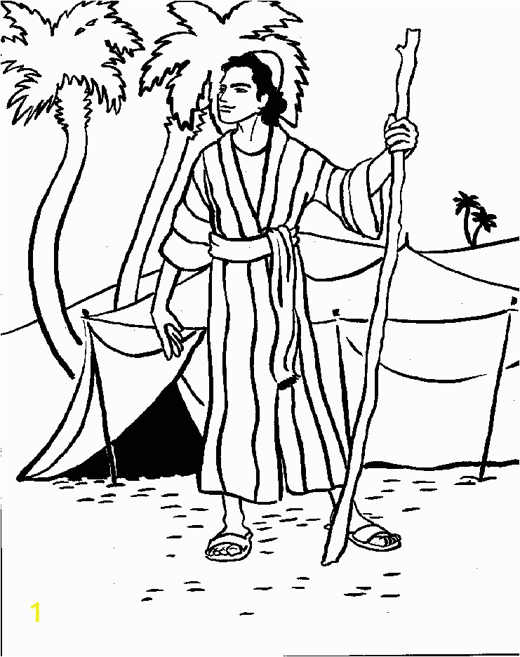 coloring page joseph coat of many colors