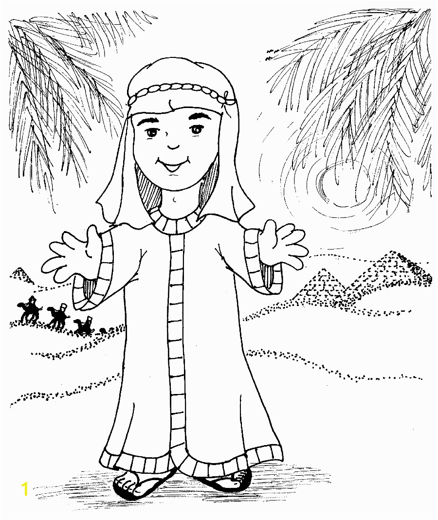 coloring page joseph coat of many colors