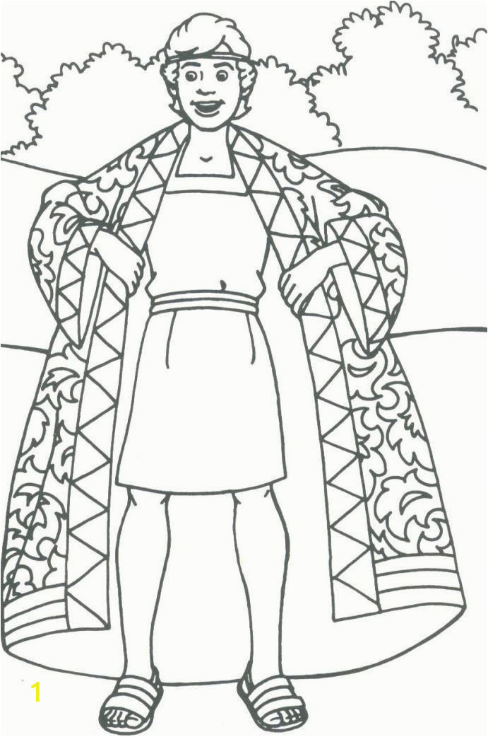 Joseph and His Coat Of Many Colors Coloring Page | divyajanani.org