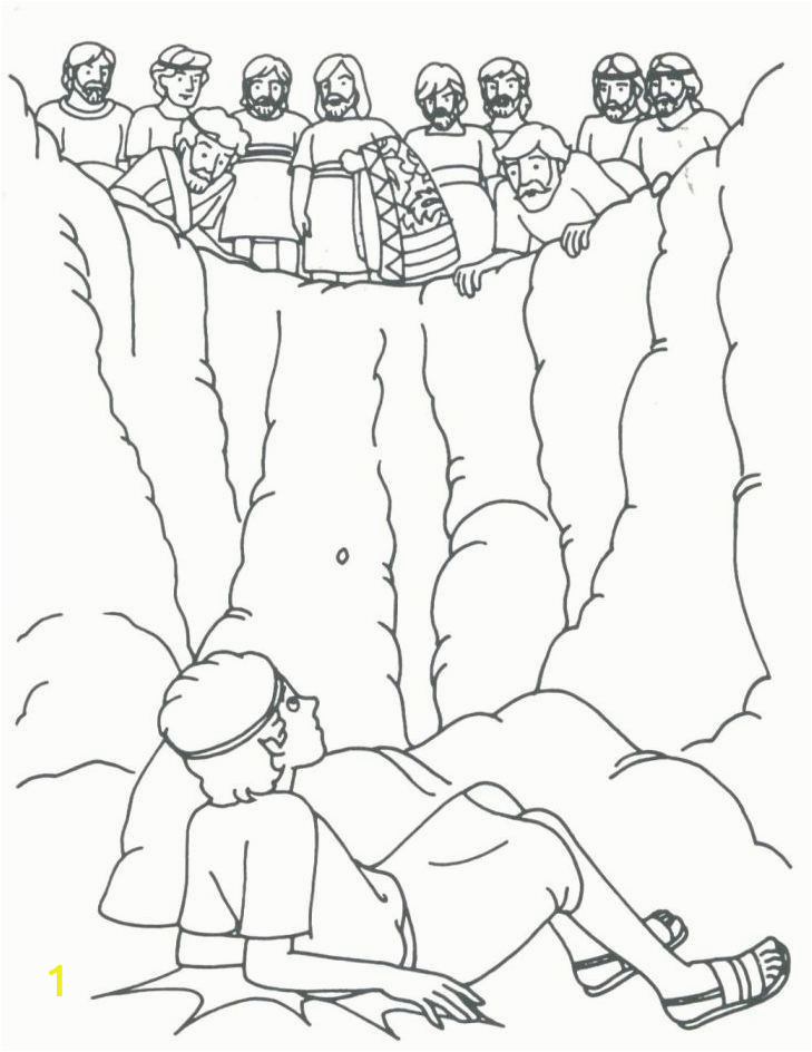 joseph dream coloring page