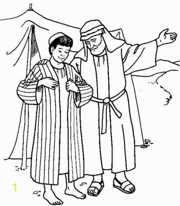 joseph and his coat coloring page sketch templates