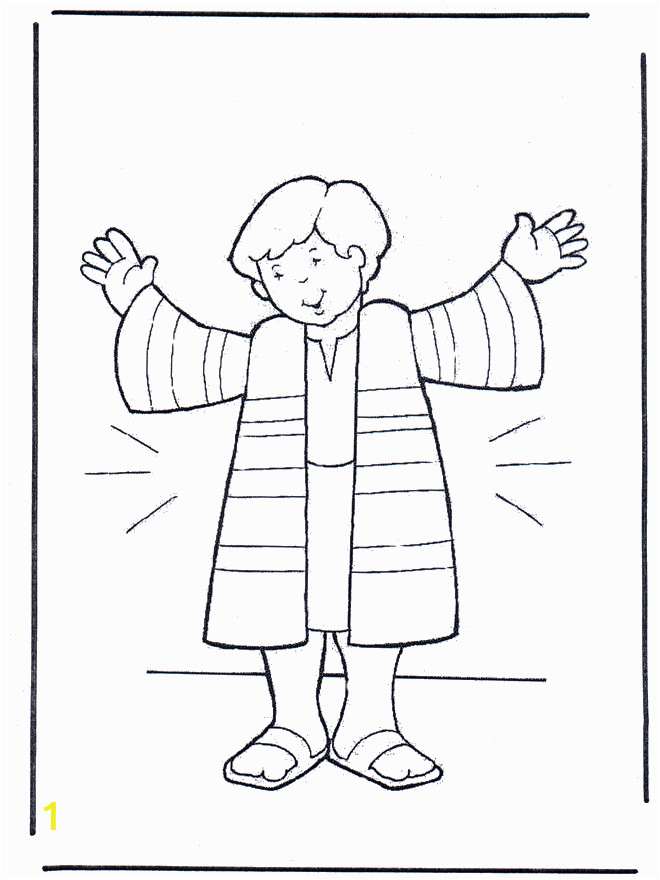 Joseph and the Coat Of Many Colors Coloring Page | divyajanani.org