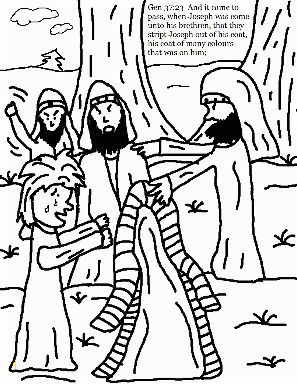 Joseph and the Coat Of Many Colors Coloring Page Josephs Coat Of Many Colors Coloring Pages