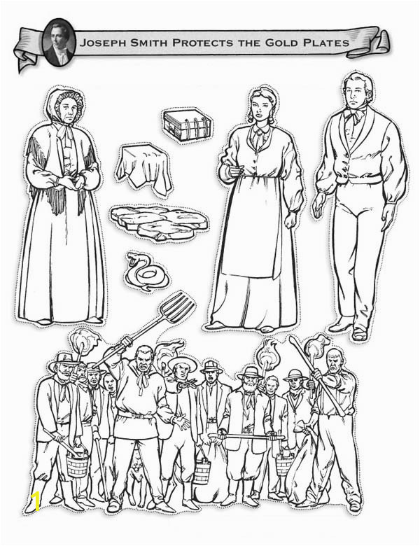 joseph smith protects the golden plates coloring page