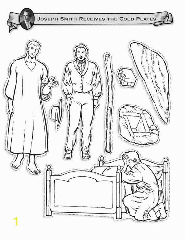 Joseph Smith Golden Plates Coloring Page Joseph Smith Receive the Gold Plates Coloring Page Netart