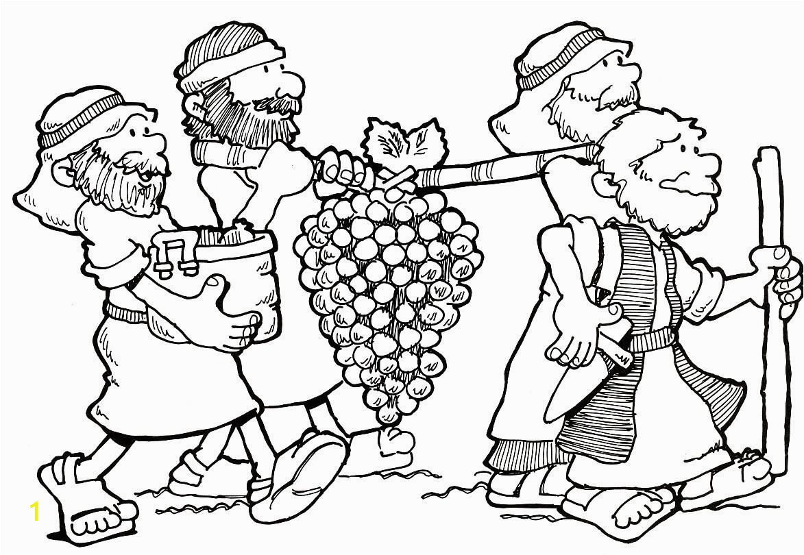 Joshua and Caleb Bible Coloring Pages Coloring Sheets for the Story Of Joshua and Caleb 4