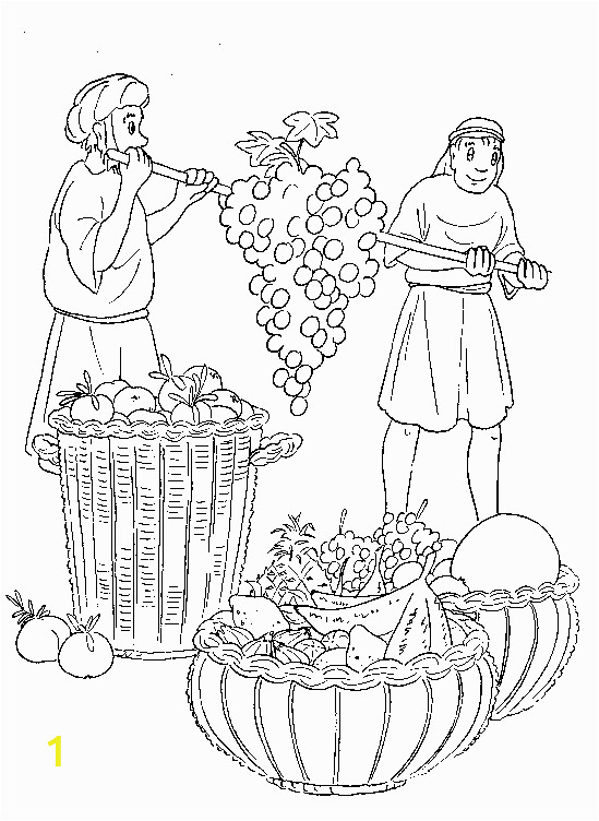 joshua and caleb coloring pages