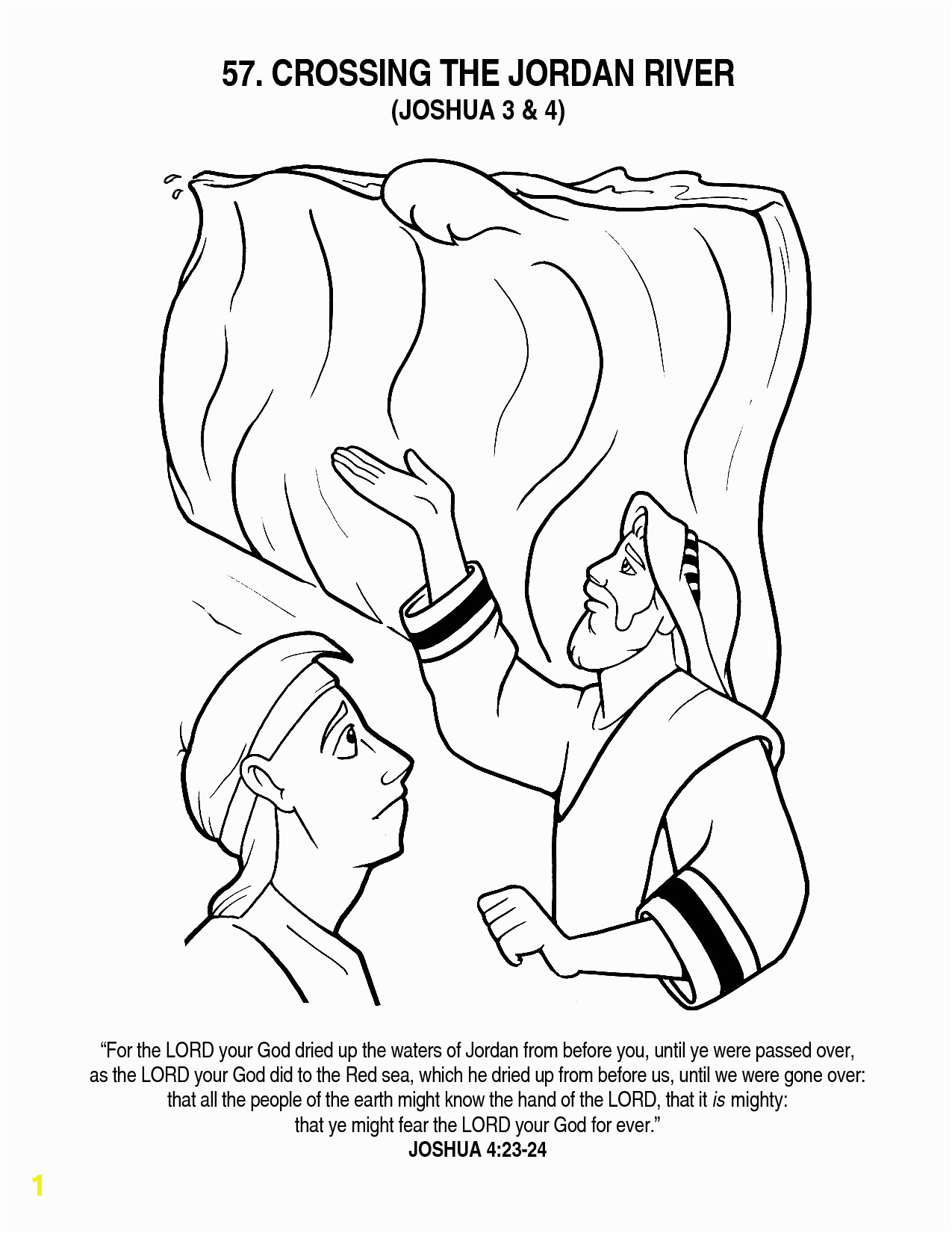 Joshua Crosses the Jordan River Coloring Page Crossing the Jordan River Coloring Pages Coloring Home