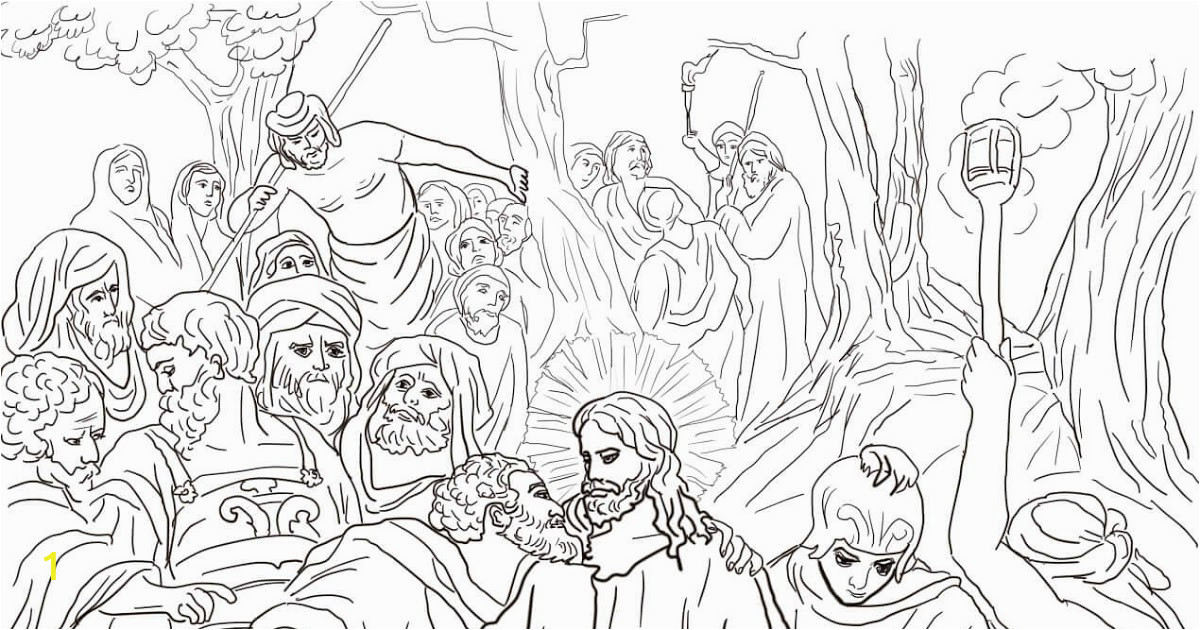 Judas Betrays Jesus with A Kiss Coloring Page Best Judas Betrays Jesus with A Kiss Coloring Page