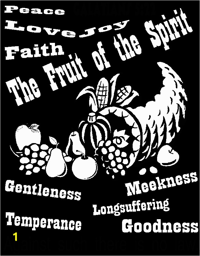 Kjv Fruit Of the Spirit Coloring Pages Fruit Of the Spirit Printables Kjv Clip Art Library