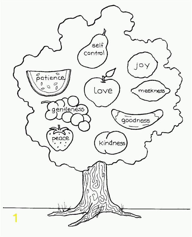 fruit of the spirit tree page sketch templates