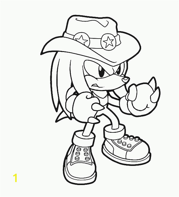 sonic coloring pages knuckles