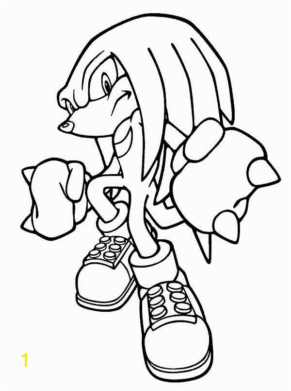 Knuckles sonic the Hedgehog Coloring Pages sonic Character the Knuckles Coloring Page Kids Play Color