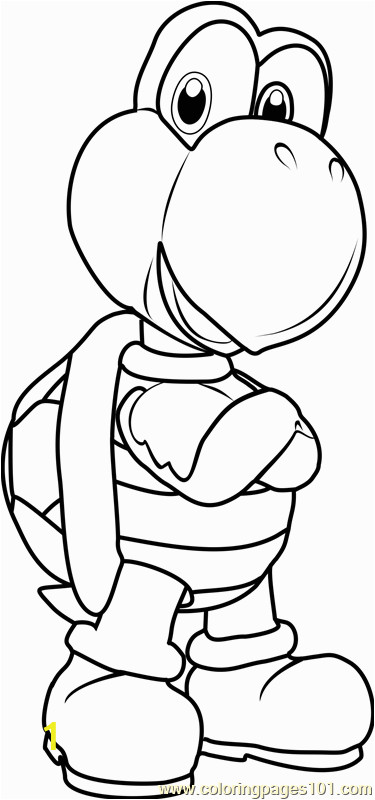 Koopa Troopa Coloring Page Free Super Mario Coloring Koopa Troopa Drawing a...