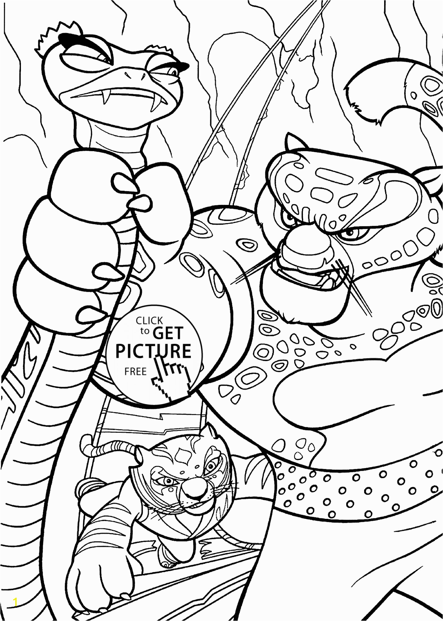 tai lung from kung fu panda coloring pages for kids printable free