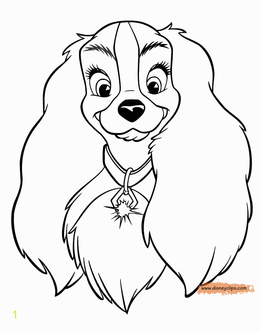 Lady and the Tramp Coloring Pages Lady and the Tramp Coloring Pages Learny Kids