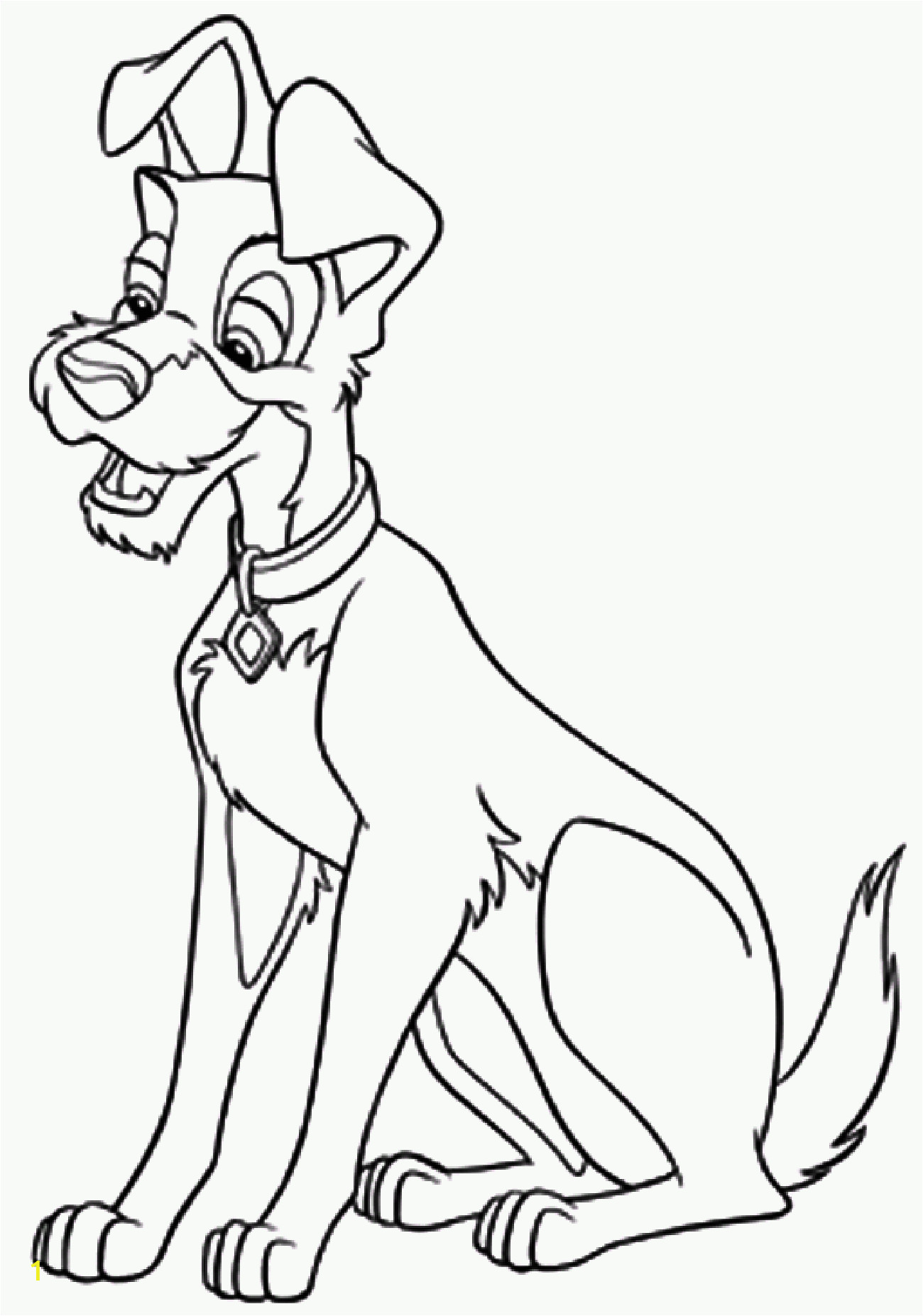 image=the lady and the tramp Coloring for kids the lady and the tramp 2