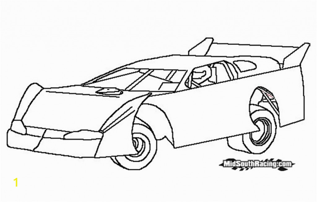 dirt late model coloring pages