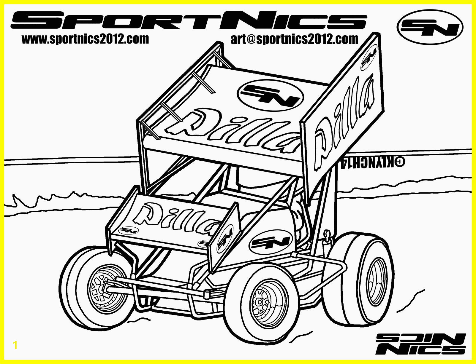 dirt late model coloring pages