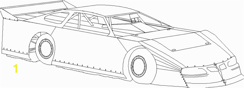 Late Model Race Car Coloring Pages Dirt Late Model Coloring Pages