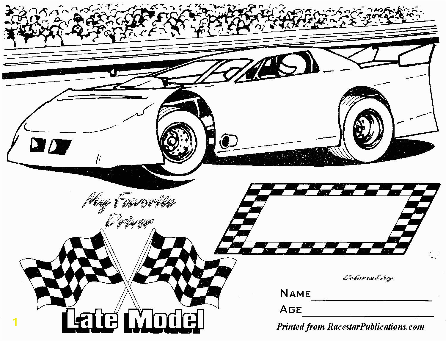 late model dirt car clipart