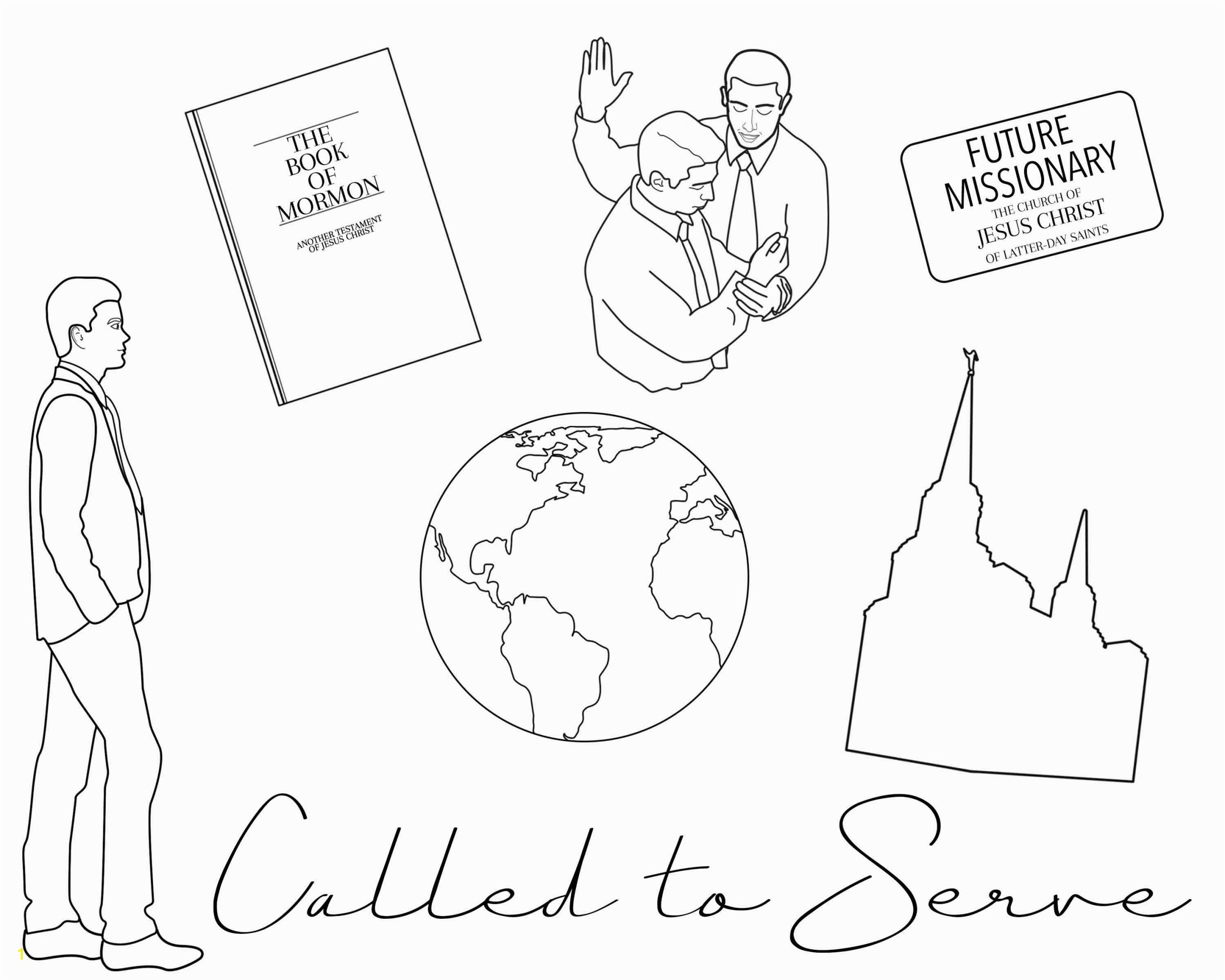 lds missionary name tag coloring page