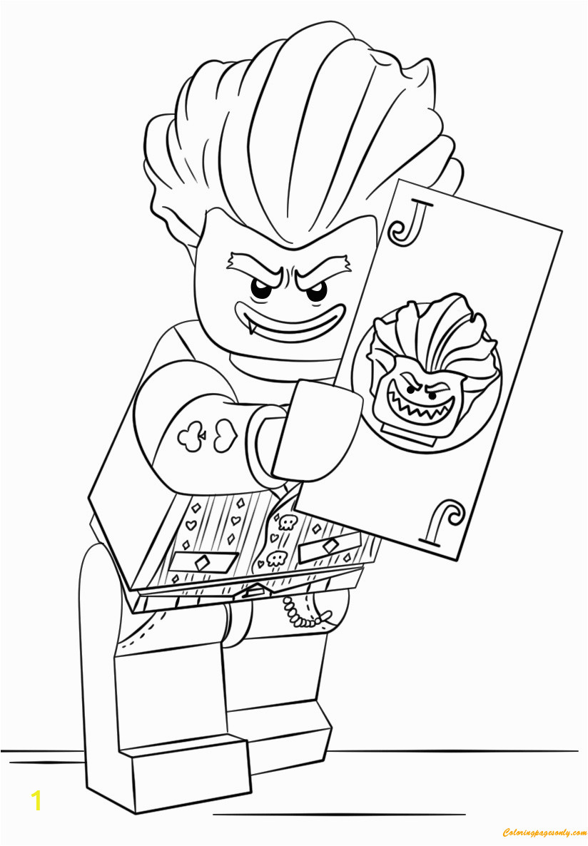 Lego Batman and Joker Coloring Pages the Lego Batman Movie Arkham asylum Joker Coloring Pages
